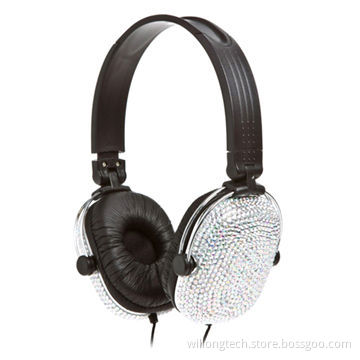 Beautiful Music Headphone with Diamond Ear Housing for Girls
